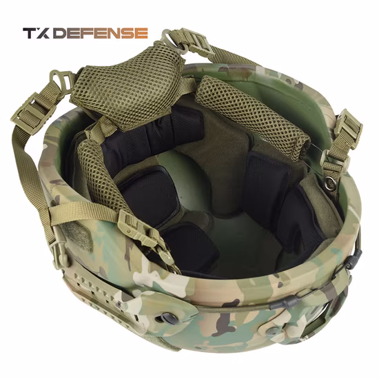 Un Blue Police Ballistic Helmet Nij Iiia Bulletproof Helmet for Military Aramid